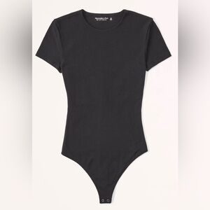 Abercrombie & Fitch Black Short Sleeve Bodysuit